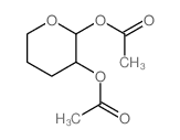 2H-Pyran-2,3-diol,tetrahydro-, 2,3-diacetate Structure