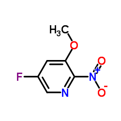3-Methoxy-5-fluoro-2-nitro pyridine结构式