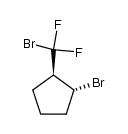 trans-1-(bromodifluoromethyl)-2-bromocyclopentane Structure