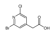 2-(2-bromo-6-chloropyridin-4-yl)acetic acid Structure