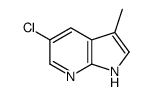 5-氯-3-甲基-1H-吡咯并[2,3-b]吡啶结构式