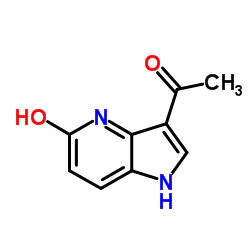 1-(5-Hydroxy-1H-pyrrolo[3,2-b]pyridin-3-yl)ethanone结构式