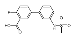 2-fluoro-5-[3-(methanesulfonamido)phenyl]benzoic acid Structure