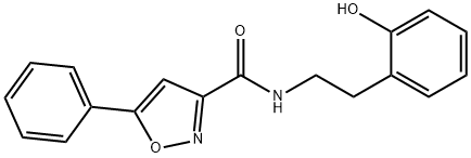 N-(2-hydroxyphenethyl)-5-phenylisoxazole-3-carboxaMide结构式