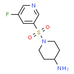 1-(5-fluoropyridin-3-ylsulfonyl)piperidin-4-amine structure