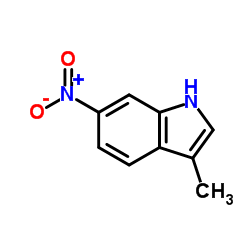 3-甲基-6-硝基-1H-吲哚结构式