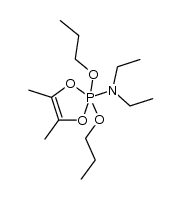 2-diethylamino-4,5-dimethyl-2,2-dipropoxy-2λ5-[1,3,2]dioxaphosphole结构式