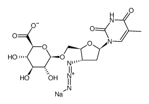 3'-Azido-3'-deoxythymidine β-D-glucuronide sodium结构式