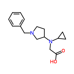 N-(1-Benzyl-3-pyrrolidinyl)-N-cyclopropylglycine结构式