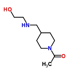 1-(4-{[(2-Hydroxyethyl)amino]methyl}-1-piperidinyl)ethanone Structure