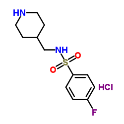 4-Fluoro-N-piperidin-4-ylmethyl-benzenesulfonamide hydrochloride结构式
