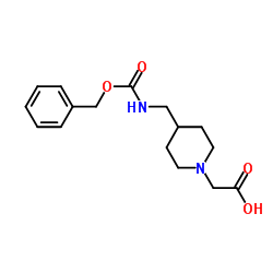 [4-({[(Benzyloxy)carbonyl]amino}methyl)-1-piperidinyl]acetic acid Structure
