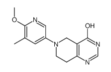 6-(6-methoxy-5-methyl-pyridin-3-yl)-5,6,7,8-tetrahydro-pyrido[4,3-d]pyrimidin-4-ol结构式