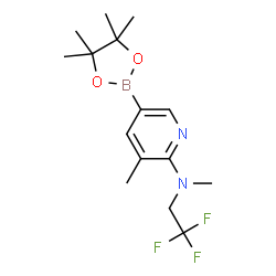 N,3-dimethyl-5-(4,4,5,5-tetramethyl-1,3,2-dioxaborolan-2-yl)-N-(2,2,2-trifluoroethyl)pyridin-2-amine Structure