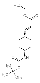 (E)-Ethyl 3-((1r,4r)-4-(tert-butoxycarbonylamino)-cyclohexyl)acrylate Structure