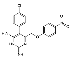 5-(4-chlorophenyl)-6-[(4-nitrophenoxy)methyl]pyrimidine-2,4-diamine结构式