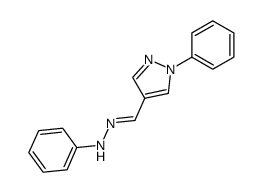 1-Phenyl-4-pyrazolecarboxaldehyde phenylhydrazone Structure