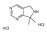 7,7-dimethyl-5,6-dihydropyrrolo[3,4-d]pyrimidine,dihydrochloride Structure