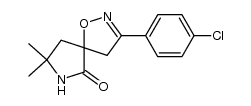 3-(4-chlorophenyl)-6-oxo-8,8-dimethyl-1-oxa-2,7-diazaspiro[4.4]non-2-ene Structure
