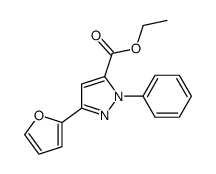 ethyl 5-(furan-2-yl)-2-phenylpyrazole-3-carboxylate Structure
