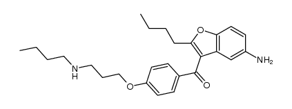 5-amino 3-[4-(3-di-n-butylamino-propoxy)benzoyl] 2-n-butyl benzofuran结构式