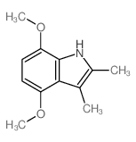 4,7-dimethoxy-2,3-dimethyl-1H-indole结构式