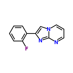 2-(2-Fluorophenyl)imidazo[1,2-a]pyrimidine结构式