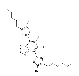 4,7-Bis(5-bromo-4-hexylthiophen-2-yl)-5,6-difluorobenzo[c][1,2,5]thiadiazole Structure