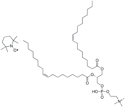 1,2-DIOLEOYL-SN-GLYCERO-3-PHOSPHO(TEMPO)CHOLINE;18:1 TEMPO PC结构式