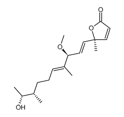 (R)-5-((1E,4E)-(3S,8S,9R)-9-Hydroxy-3-methoxy-4,8-dimethyl-deca-1,4-dienyl)-5-methyl-5H-furan-2-one结构式