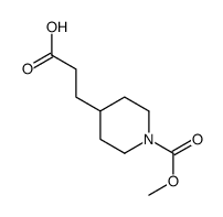 3-(1-methoxycarbonylpiperidin-4-yl)propanoic acid Structure