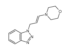 trans-3-benzotriazol-1-yl-1-(N-morpholino)prop-1-ene Structure