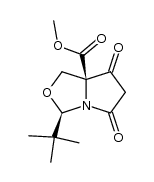 (2R,5R)-1-aza-2-(tert-butyl)-5-methoxycarbonyl-6,8-dioxo-3-oxabicyclo[3.3.0]octane结构式