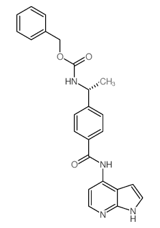 (R)-BENZYL (1-(4-((1H-PYRROLO[2,3-B]PYRIDIN-4-YL)CARBAMOYL)PHENYL)ETHYL)CARBAMATE picture