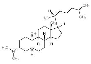(3R,5S,8R,9S,10S,13R,14S,17R)-N,N,10,13-tetramethyl-17-[(2R)-6-methylheptan-2-yl]-2,3,4,5,6,7,8,9,11,12,14,15,16,17-tetradecahydro-1H-cyclopenta[a]phenanthren-3-amine结构式