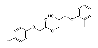 p-Fluorophenoxyacetic acid 2-hydroxy-3-(o-tolyloxy)propyl ester structure