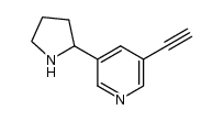3-ethynyl-5-pyrrolidin-2-ylpyridine结构式