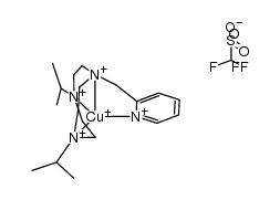[copper(I)(η4-1,4-diisopropyl-7-(2-pyridyl)-1,4,7-triazacyclononane)]O3SCF3 Structure