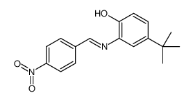 4-tert-butyl-2-[(4-nitrophenyl)methylideneamino]phenol Structure