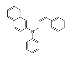 N-phenyl-N-(3-phenylprop-2-enyl)naphthalen-2-amine Structure
