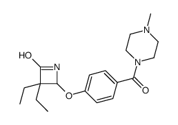 3,3-diethyl-4-[4-(4-methylpiperazine-1-carbonyl)phenoxy]azetidin-2-one结构式