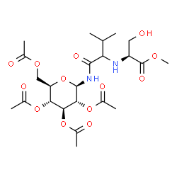 L-Serine, N-[2-methyl-1-[[(2,3,4,6-tetra-O-acetyl-beta-D-glucopyranosyl)amino]carbonyl]propyl]-, methyl ester (9CI)结构式