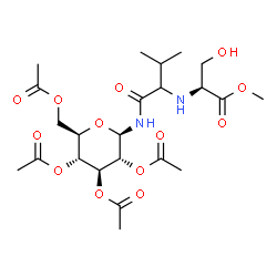 L-Serine, N-[2-methyl-1-[[(2,3,4,6-tetra-O-acetyl-beta-D-glucopyranosyl)amino]carbonyl]propyl]-, methyl ester (9CI) picture