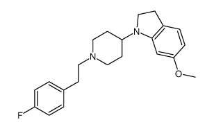 1-[1-[2-(4-fluorophenyl)ethyl]piperidin-4-yl]-6-methoxy-2,3-dihydroindole结构式