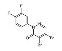 4,5-DIBROMO-2-(3,4-DIFLUOROPHENYL)-3(2H)-PYRIDAZINONE结构式