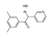 2-bromo-1-(3,5-dimethylphenyl)-2-(3-pyridyl)ethanone hydrobromide结构式