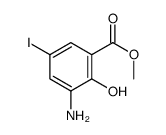 3-Amino-5-iodo-2-hydroxybenzoic acid methyl ester结构式