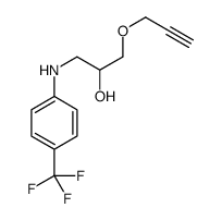 1-prop-2-ynoxy-3-[4-(trifluoromethyl)anilino]propan-2-ol结构式