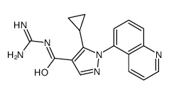 [1-(喹啉-5-基)-5-环丙基-1H-吡唑-4-甲酰基]胍盐酸盐结构式