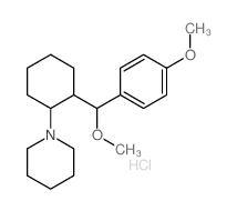 Piperidine,1-[2-[methoxy(4-methoxyphenyl)methyl]cyclohexyl]-, hydrochloride, [1a,2a(R*)]-(+)- (9CI) Structure